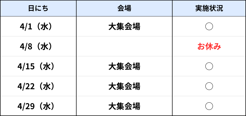 21世紀の森体育館4月