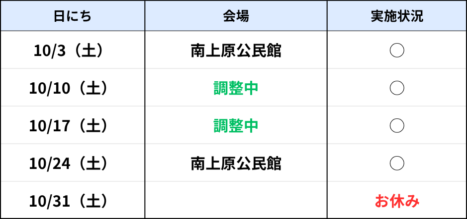 南上原(土)10月