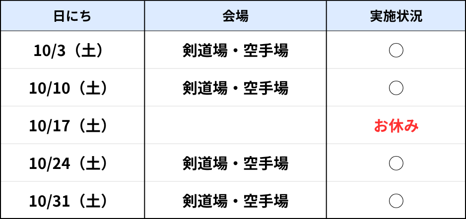 浦添(土)10月
