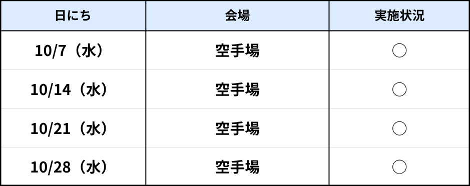 浦添(水)10月