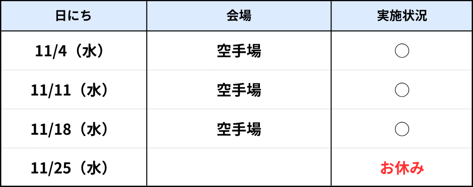 浦添（水）11月